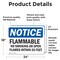 Signmission Flammable No Smoking Or Open Flames Within 25 Feet OSHA Notice Sign, Vinyl Decal, 24in x 18in, 2PK OS-2PACK-NS-D-1824-L-12774 - alternate 5
